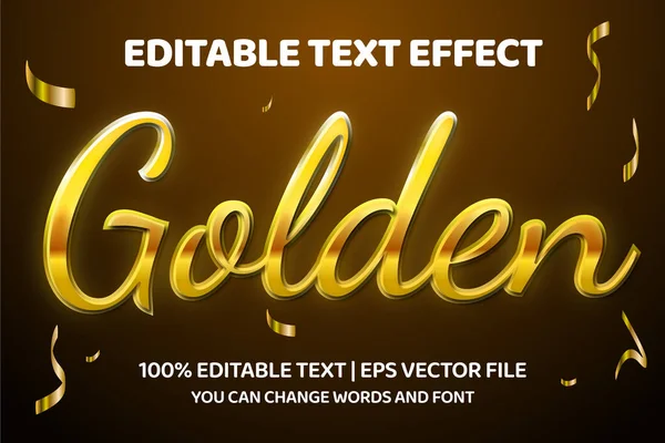 Gold Leuchtreklame Mit Text Vektorillustration — Stockvektor