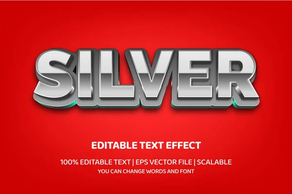 Stylized Banner Silver Lettering Vector Illustration —  Vetores de Stock