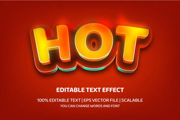 Stylized Banner Hot Lettering Vector Illustration — Stock Vector