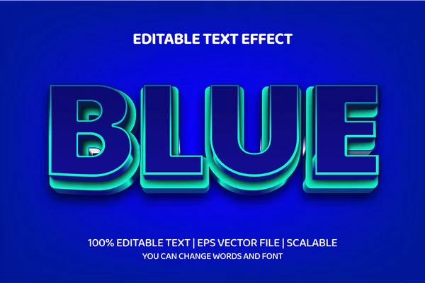 Stylized Banner Blue Lettering Vector Illustration — 图库矢量图片
