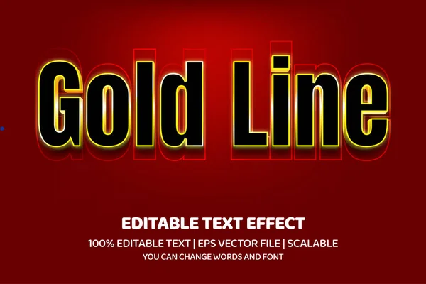 Stylized Banner Gold Line Lettering Vector Illustration — Vector de stock