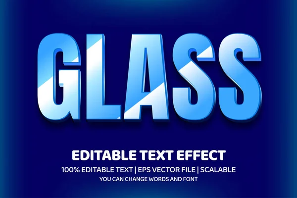 Stylized Banner Glass Lettering Vector Illustration — Vector de stock