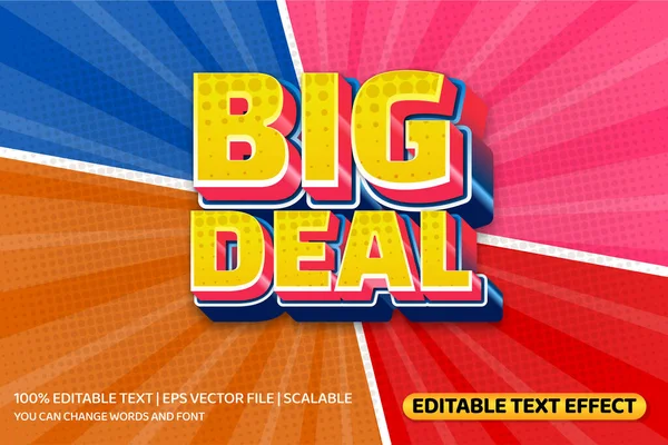 Stylized Banner Big Deal Lettering Vector Illustration — Image vectorielle