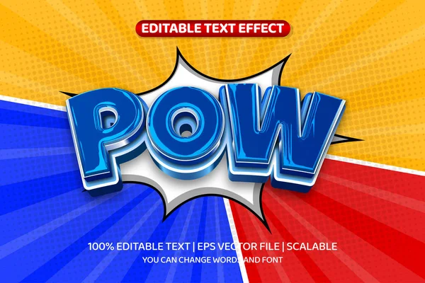 Stylized Banner Pow Lettering Vector Illustration — Image vectorielle