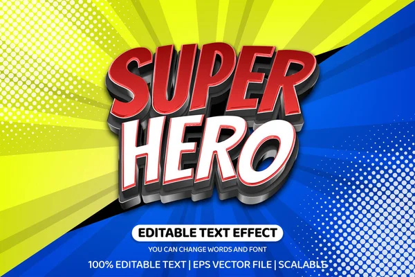 Stylized Banner Super Hero Lettering Vector Illustration Grafiche Vettoriali