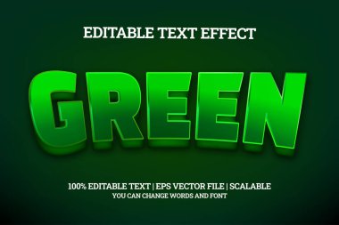 stylized banner with green lettering, vector illustration