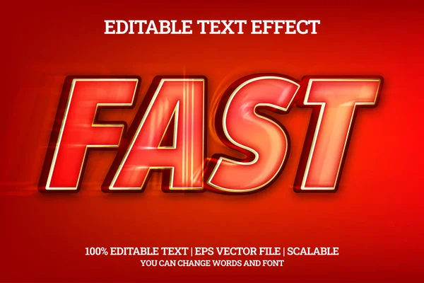 Stylized Banner Fast Lettering Vector Illustration — Vettoriale Stock
