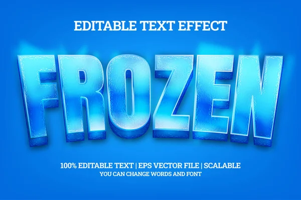Stylized Banner Frozen Lettering Vector Illustration Лицензионные Стоковые Векторы