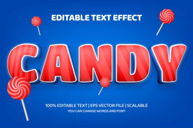 stylized banner with candy lettering, vector illustration