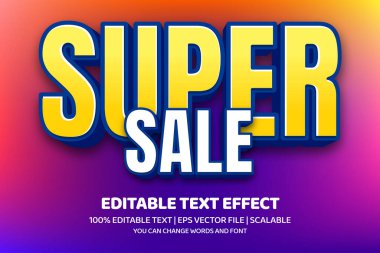 stylized banner with super sale lettering, vector illustration