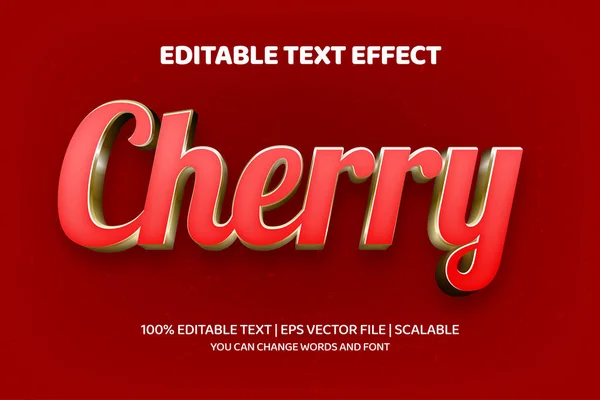 Stylized Banner Cherry Lettering Vector Illustration — 图库矢量图片