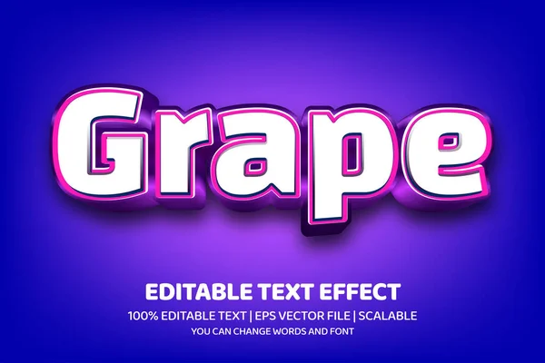 Stylized Banner Grape Lettering Vector Illustration — Vetor de Stock