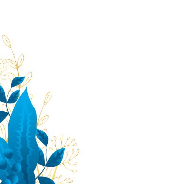 illustration of floral decorative frame for background