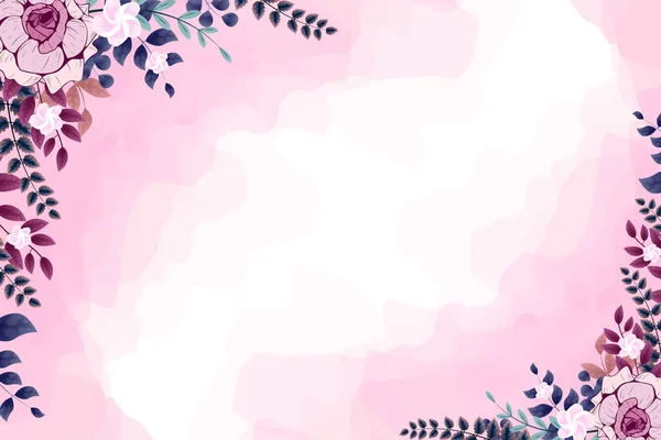 Illustration Floral Decorative Frame Background Vettoriale Stock