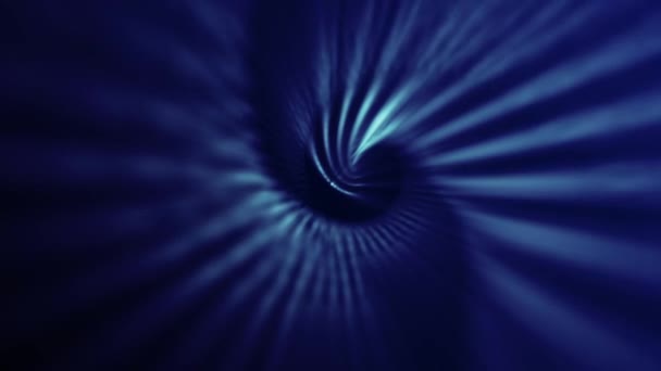 Abstract Ethereal Blue Spiral Light Tunnel Looping Full Motion Background — Stock Video