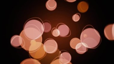 Kahverengi, turuncu ve bej küreler ve halka karalamalarıyla soyut retro bokeh arkaplan. Bu klasik tarz hareket arkaplan animasyonu tam HD ve dikişsiz bir döngüdür.