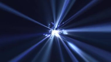 Yüksek hızlı mavi fiber optik veri akışı ışık ışınları ve parlayan parçacıklara sahip teknoloji kavramı. Bu gelecekteki teknolojik hareket arka plan animasyonu tam bir HD ve kusursuz bir döngüdür..