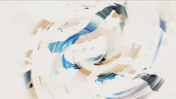 Abstraktní Tekutý Pohyb Malované Efekt Pozadí Béžové Hnědé Světle Modré — Stock video
