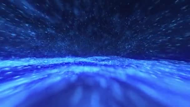 Furtună Puternică Sau Viscol Planetă Albastră Spațiul Cosmic Această Animație — Videoclip de stoc