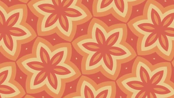 Ornate Retro Kaleidoskop Floralen Muster Design Bewegungs Hintergrund Animation Mit — Stockvideo