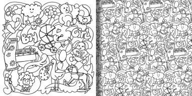 Bebek el izi ve kusursuz desen seti