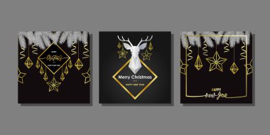 Noel ve Yeni Yıl İskandinav Tarzı Kartları