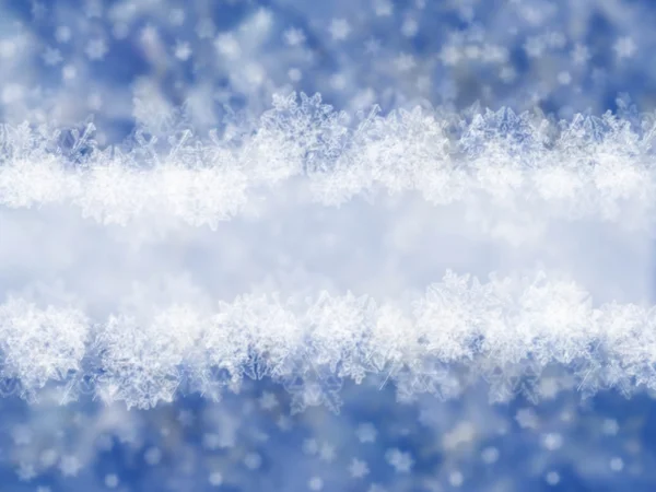 Blue winter background with snowflakes — Stock Photo, Image