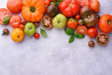 Farklı renkte domatesler.