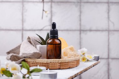 Serumla birlikte bir şişe. Doğal Kozmetik