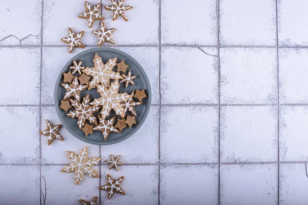 Weihnachtsplätzchen in Form einer Schneeflocke — Stockfoto