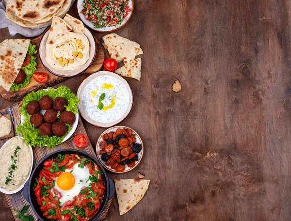 Alimentation traditionnelle juive, israélienne et du Moyen-Orient — Photo