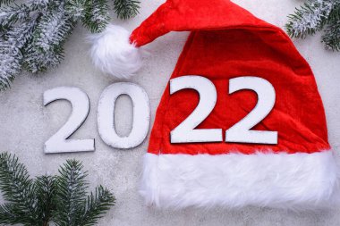 2022 tarihli yeni yıl ahşap rakamları