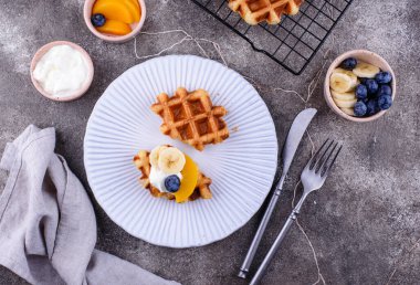 Croffle veya croissant waffle, moda yemekler..