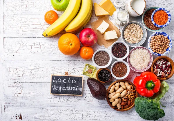 Вегетаріанська дієта Lacto. Здорова їжа — стокове фото