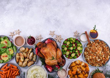 Geleneksel yemekli Noel yemeği