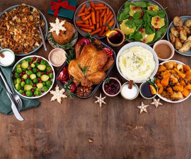 Geleneksel yemekli Noel yemeği