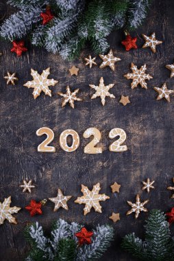 Noel kurabiyeleri kar tanesi şeklinde.