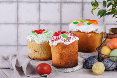 Traditional Ukrainian and Russian Easter cake kulich
