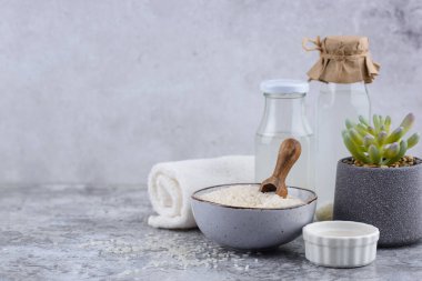 Pirinç suyu. Mayalanmış güzellik kozmetik