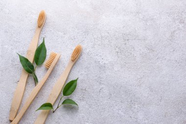 Bambu diş fırçası, sıfır atık bakım ürünü.