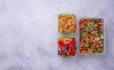 Çeşitli donmuş sebzeler.