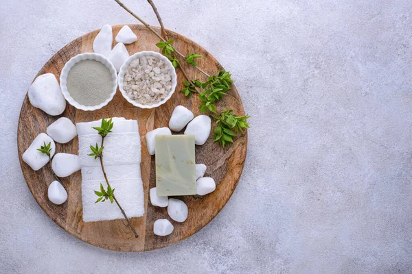 Spa konsepti. Doğal güzellik kozmetikleri