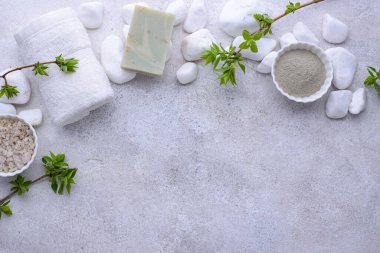 Spa konsepti. Doğal güzellik kozmetikleri