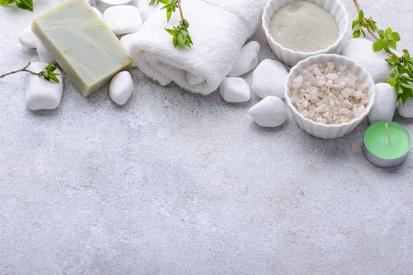 Spa konsepti. Doğal güzellik kozmetikleri