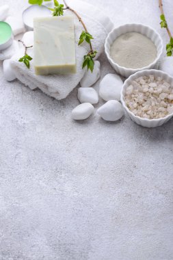 Spa konsepti. Doğal güzellik kozmetikleri