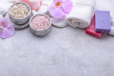 Spa konsepti. Doğal güzellik kozmetikleri