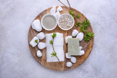 Spa konsepti. Doğal güzellik kozmetikleri