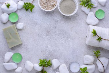 Spa konsepti. Doğal güzellik kozmetikleri