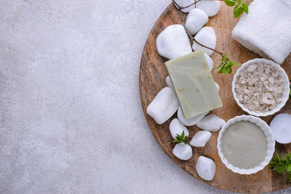 Spa konsepti. Doğal güzellik kozmetikleri