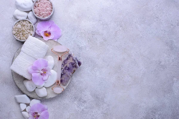 Spa konsepti. Doğal güzellik kozmetikleri